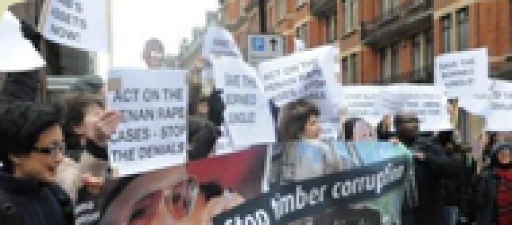 Demonstration gegen die Taibs in London