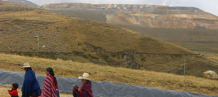 Peruanische Bauern im Hochland