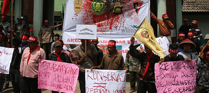 Demo gegen Palmölfirmen auf Sumatra