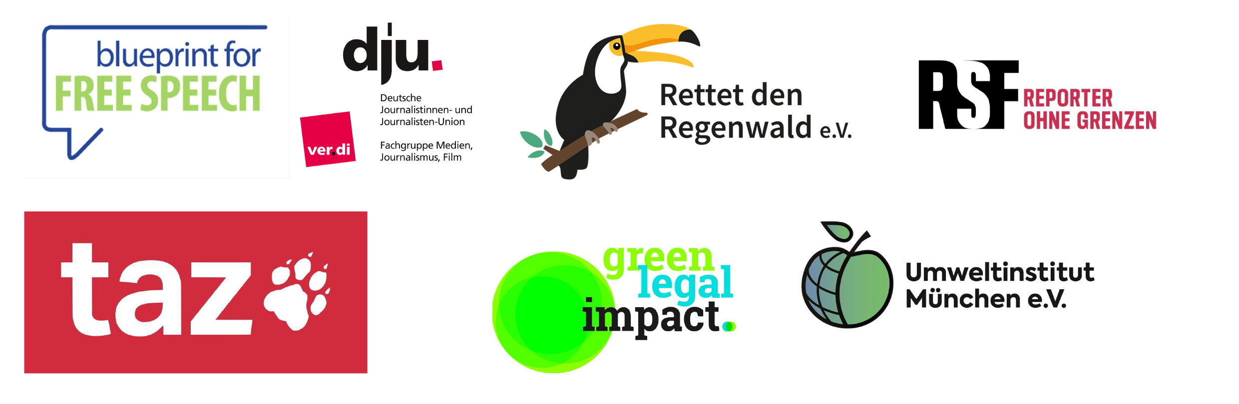 Logos PM - NO SLAPP Bündnis Deutschland: Gib SLAPPs keine Chance!