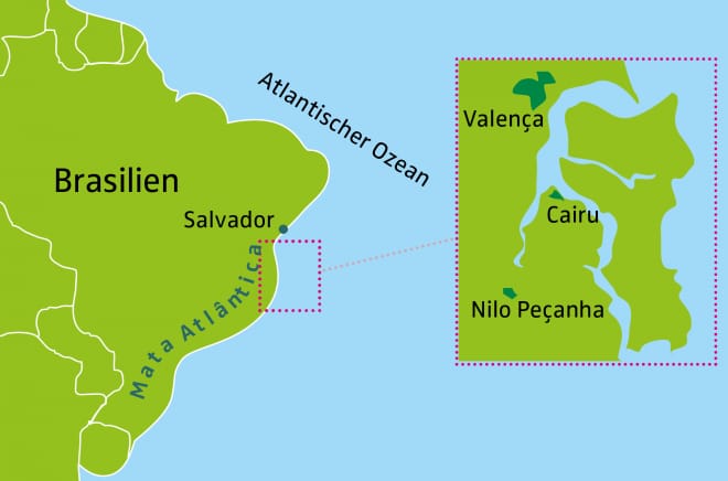 Karte Mata Atlantica Brasilien