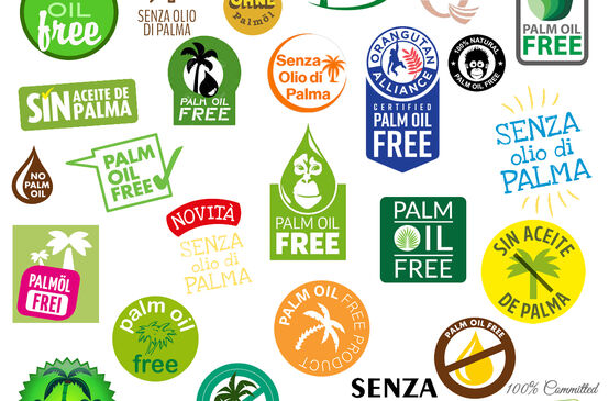 Collage Logos "ohne Palmöl"