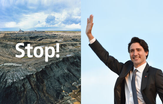 Öl aus Teersand – es gibt kaum eine größere Umweltsauerei! Kanadas Premier Trudeau entscheidet jederzeit über eine weitere Mine.