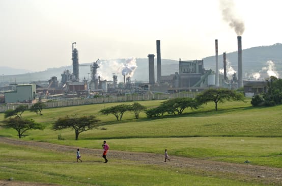 Zellstofffabrik in Südafrika
