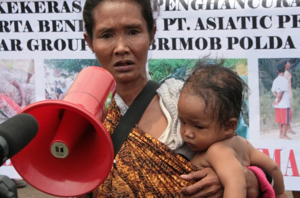 Protest gegn Landraub