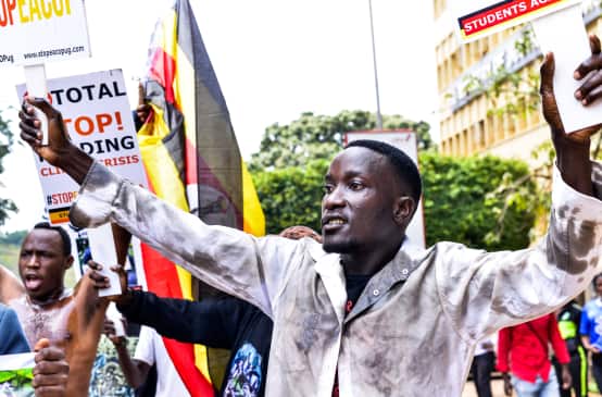 Demonstration gegen EACOP in Kampala