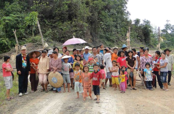 Indigene Penan protestieren in Sarawak