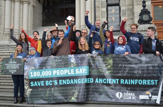Aktivisten übergeben 180.000 Unterschriften gegen Rodungen auf Vancouver Island