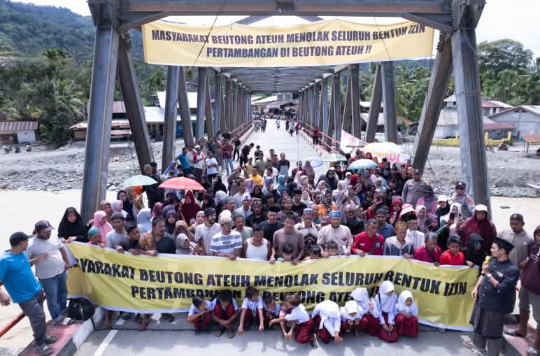 Demonstration am Fluss