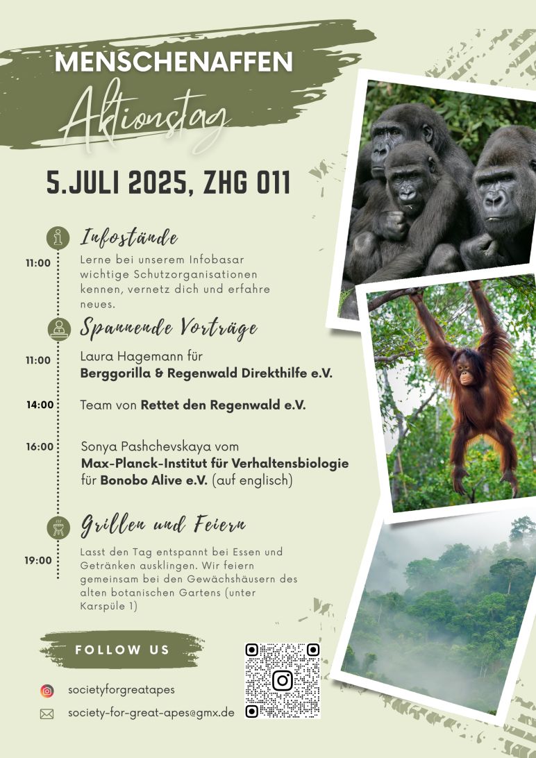 Flyer Menschenaffen Aktionstag