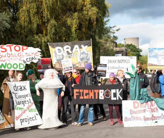 Demonstration gegen Biomassekraftwerk