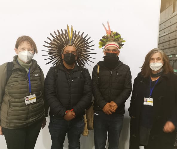 B.Behrend und M. Klute mit Indigenen bei COP26