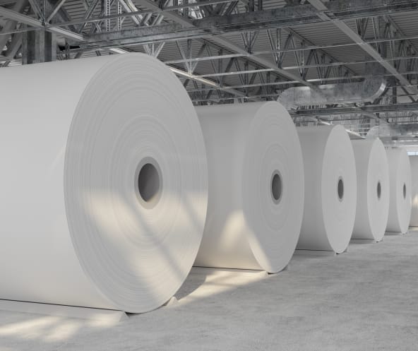 Papierrollen in der Papierindustrie
