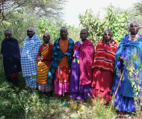 Gruppe von Massai
