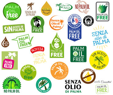 Collage Logos "ohne Palmöl"