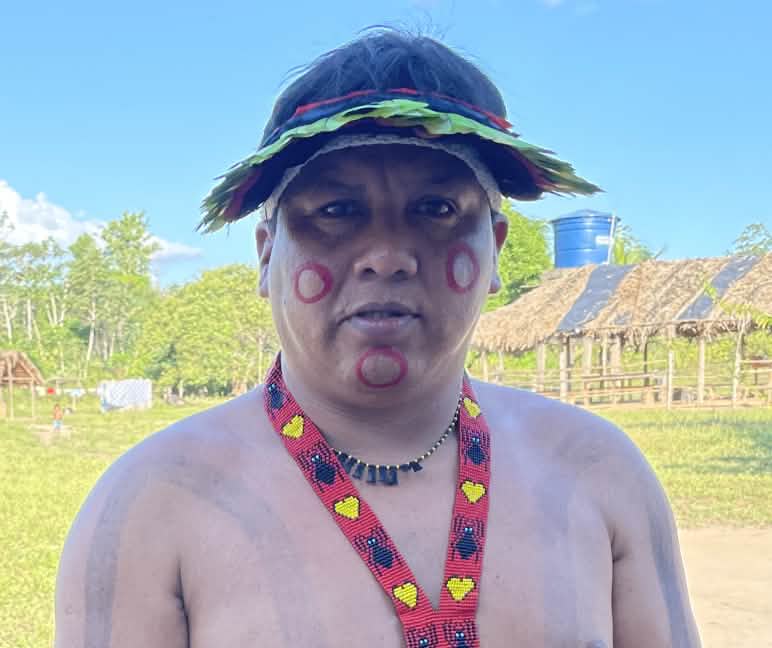 Itahu Ka‘apor ist ein indigener Führer in Alto Turiaçu im Amazonasgebiet des brasilianischen Bundesstaates Maranhão Indigener Führer in Alto Turiaçu im Amazonasgebiet