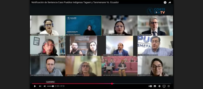 Screenshot Youtube Corte IDH Ecuador