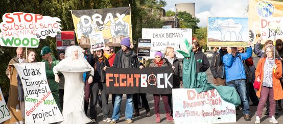 Demonstration gegen Biomassekraftwerk