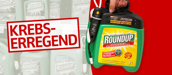 © defotoberg/Shutterstock - Montage: Rettet den Regenwald Monsanto Roundup Krebserregend