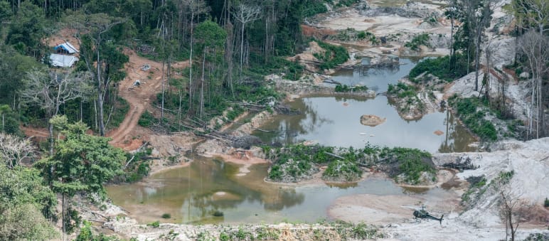 IIlegale Goldmine in Brasilien