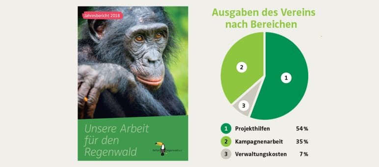 Der Jahresbericht informiert ausführlich über die Arbeit des Vereins und die Verwendung der Spendengelder Jahresbericht 2018 - Ausgaben des Vereins