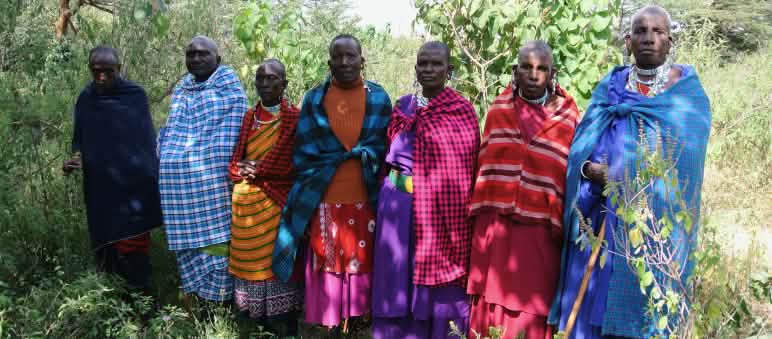 Gruppe von Massai