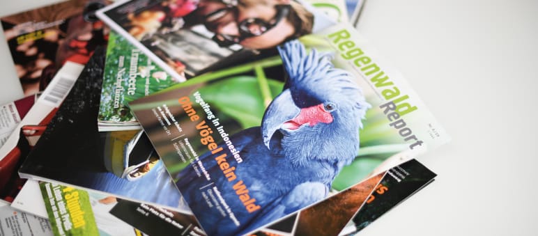Die Regenwald-Boten legen unsere Zeitschrift zum Beispiel auch in Wartezimmern aus. So gewinnt der Regenwald mit jeder Ausgabe noch mehr neue Freunde und Unterstützer. Regenwald Reporte