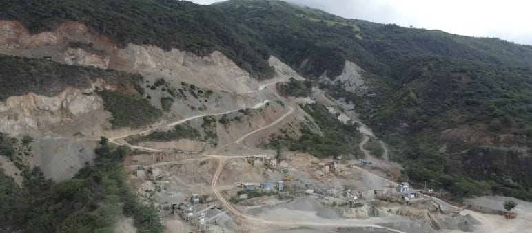 Abbau von Sand und Gesteinen