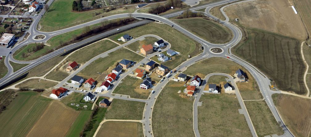 Luftbild eines Neubaugebiets in Ehingen Luftbild eines Neubaugebiets in Ehingen