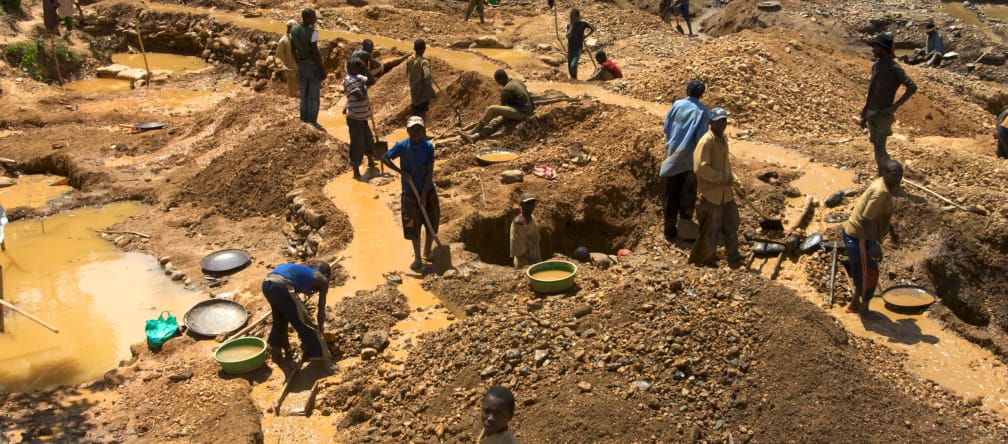 Minenarbeiter im Congo