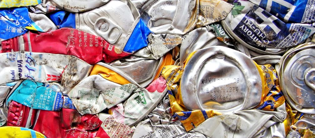 Gepresste Aluminiumdosen