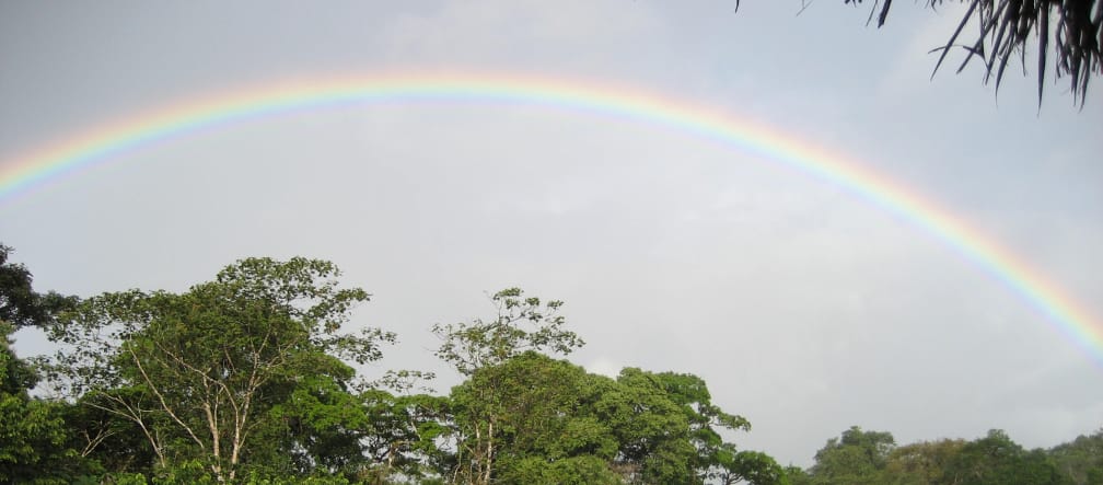 Regenbogen über Biosphärenreservat Indio Maiz, Nicaragua