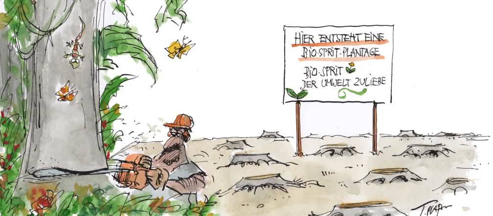 Biosprit Karikatur
