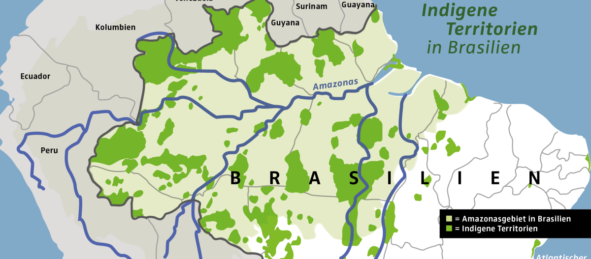 Das brasilianische Amazonasgebiet mit den indigenen Territorien