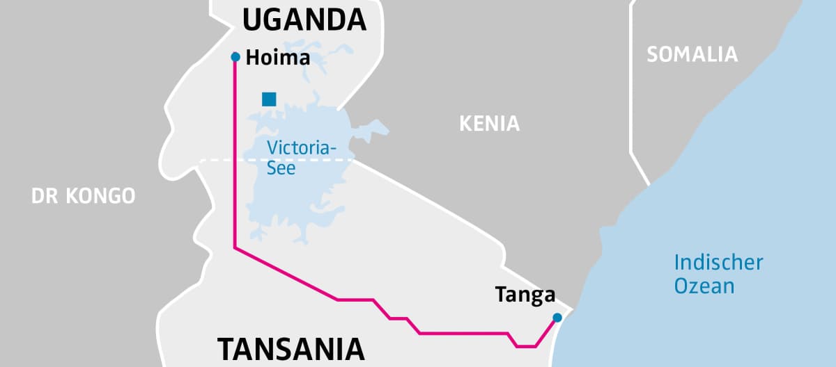 Karte Uganda Tansania