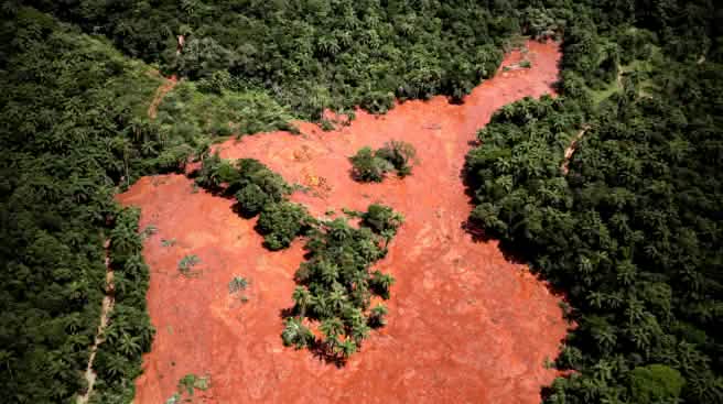 Die Giftschlammlawine hat mindestens 165 Menschenleben gekosten und die Natur plattgewalzt Staudammbruch in Brasilien