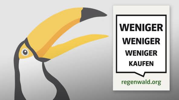 Aufkleber - WENIGER kaufen