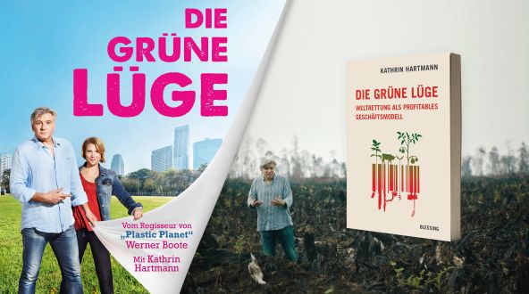 Filmplakat und Buchcover "Die grüne Lüge"