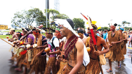 Indigene demonstrieren für Landrechte