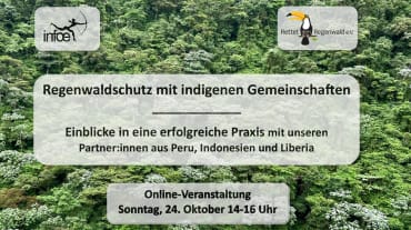 Collage Veranstaltung Waldschutz und Indigene Gemeinschaften