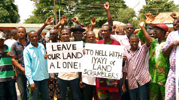 Protest gegen Okomu Oil Palm Oil in Nigeria