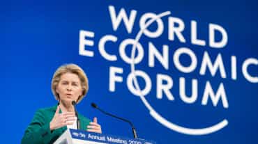 Ursula von der Leyen spricht beim Weltwirtschaftsforum in Davos (2020)