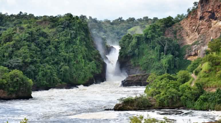 Das Öl für die geplante Pipeline soll im Nationalpark Murchison Falls gefördert werden Murchison Falls, Uganda