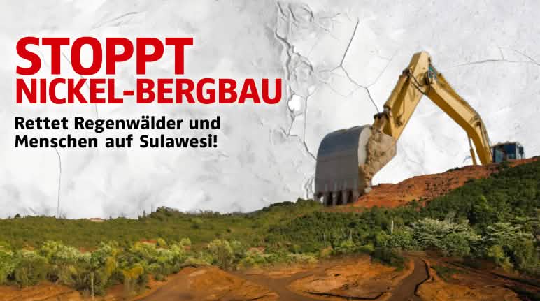 Fotocollage Bagger, Mine, Waldschäden