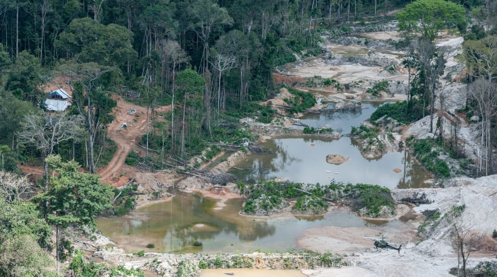 IIlegale Goldmine in Brasilien