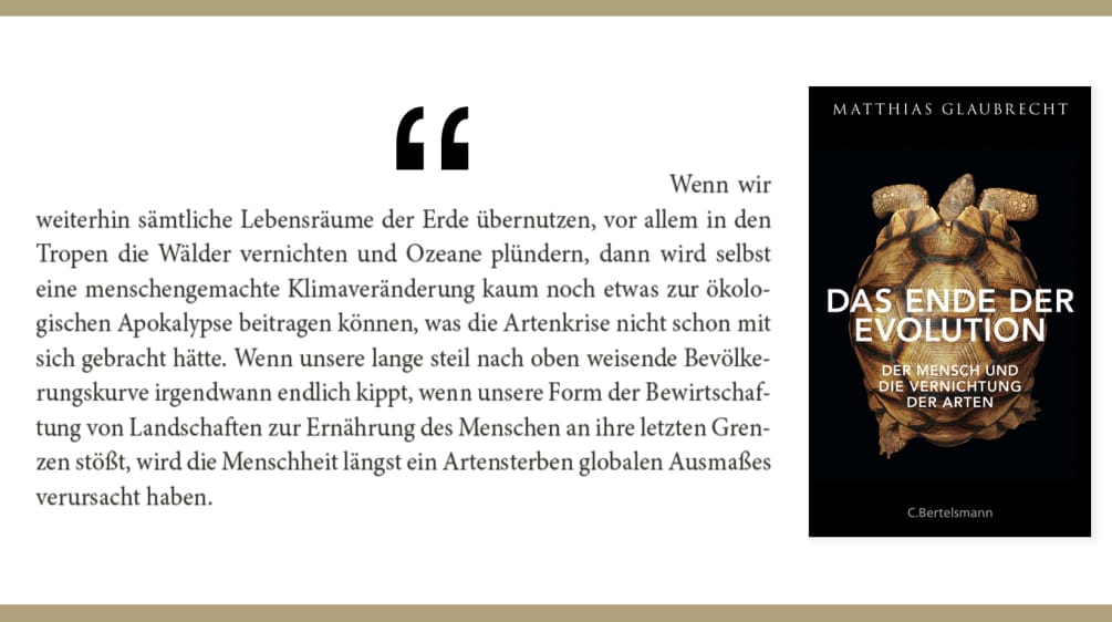 Buch - Das Ende der Evolution + Zitat