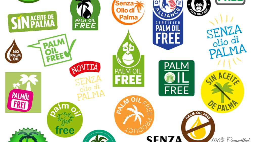Collage Logos "ohne Palmöl"