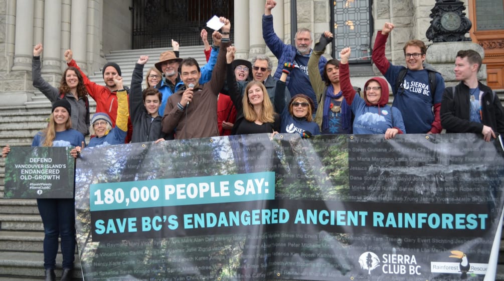 Aktivisten übergeben 180.000 Unterschriften gegen Rodungen auf Vancouver Island Aktivisten übergeben 180.000 Unterschriften gegen Rodungen auf Vancouver Island