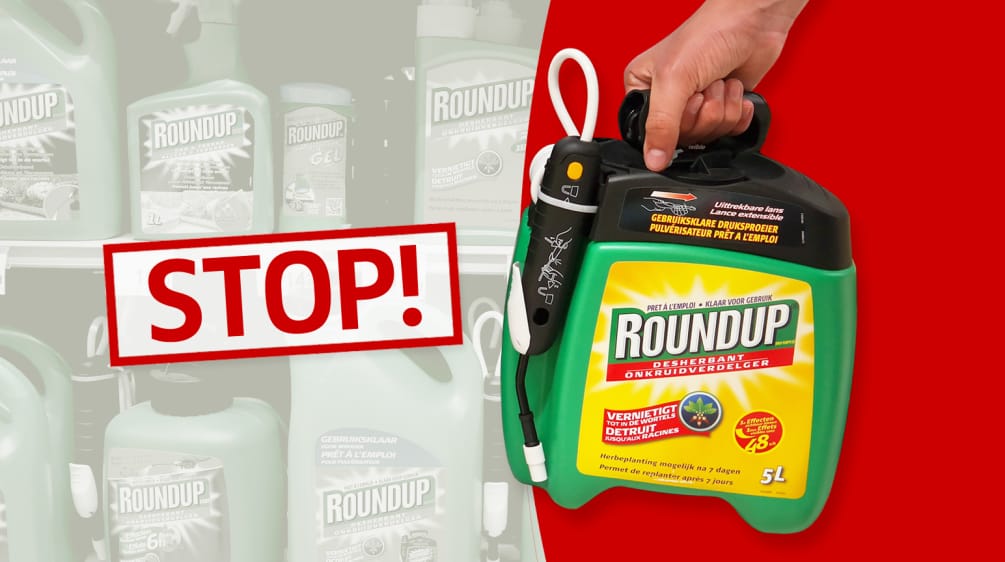Roundup enthält das für Menschen offensichtlich giftige Glyphosat Monsanto Roundup Stop !