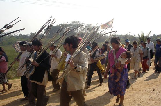 Protestierende Indigene